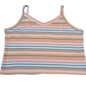 SO BRAND WOMENS JUNIOR STRIPED SUMMER TOP SIZE 2X